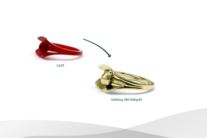 Goldring in 585 Gelbgold von CADdent