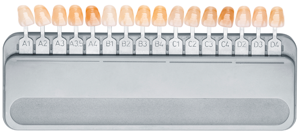 Tooth shades according to the XXX shade scale