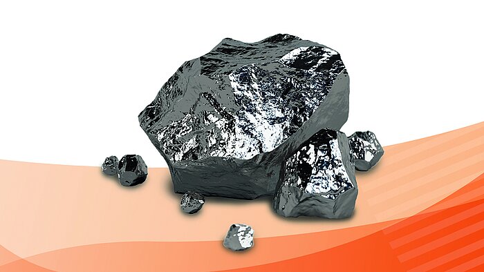 Titanstücke zur Darstellung des Materials